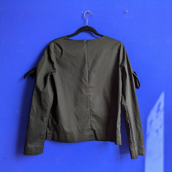 COS Black Blouse with Bow Sleeve Detail - Picture 5 of 6